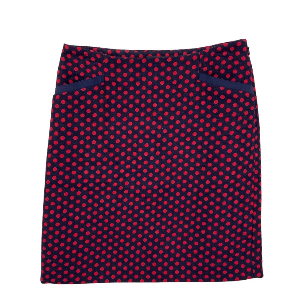 TALBOTS Pencil Skirt Straight Polka Dot Blue Red